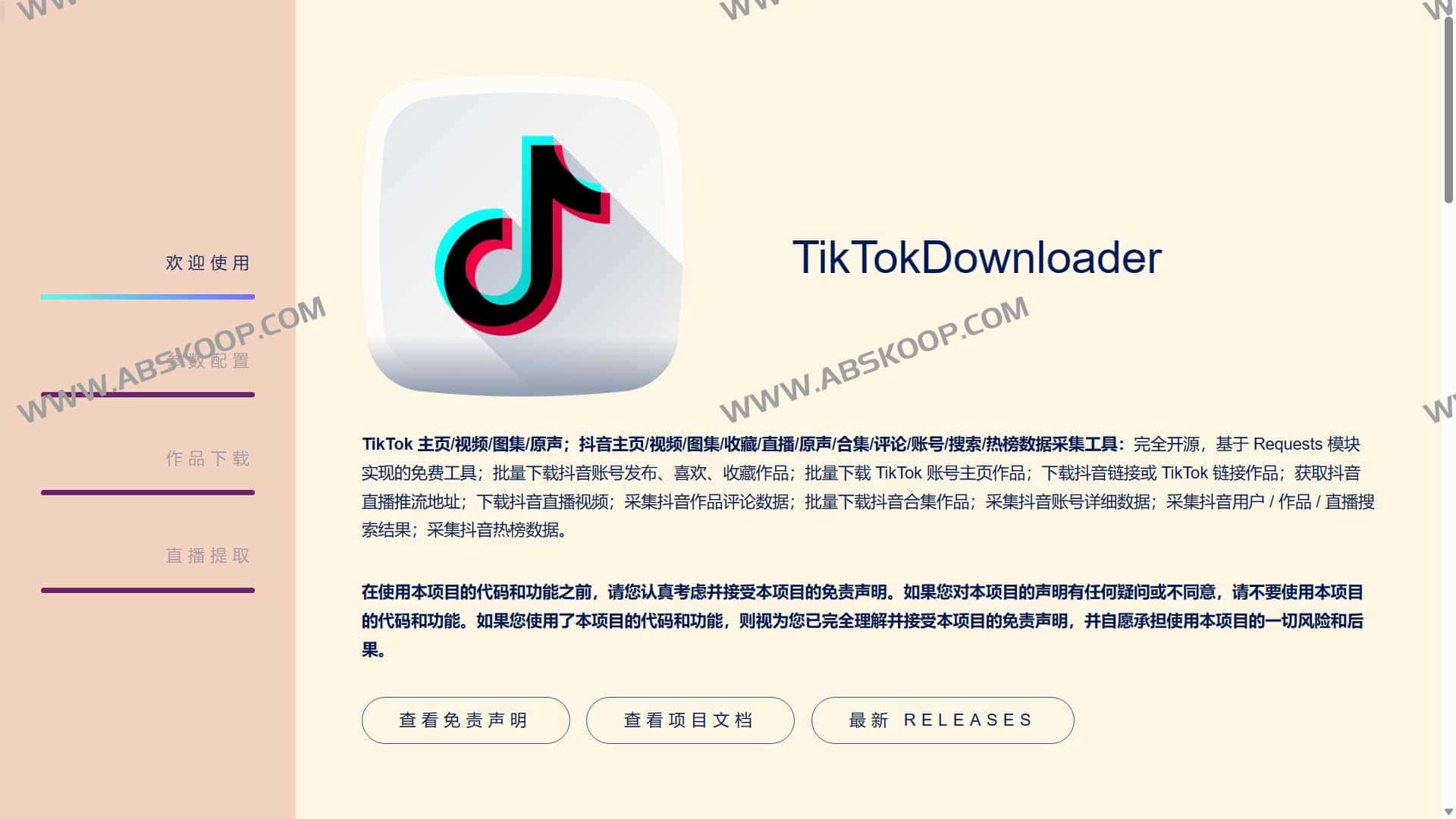 使用开源工具 TikTokDownloader 批量采集无水印短视频的实操步骤