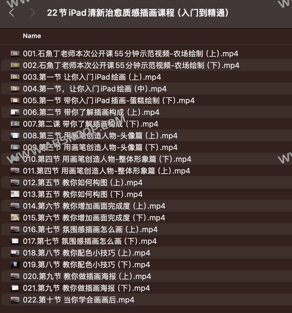 iPad 清新质感插画全流程教学：从零基础起步，分阶段掌握治愈系绘画技巧（共 22 课）