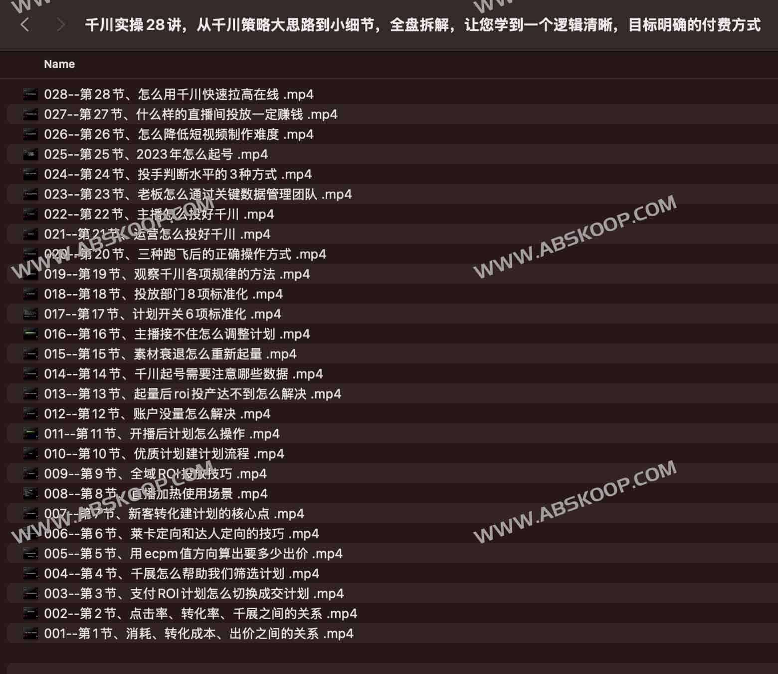 千川付费推广实操指南:28 讲全流程策略拆解与逻辑应用详解 千川付费推广实操指南:28 讲全流程策略拆解与逻辑应用详解