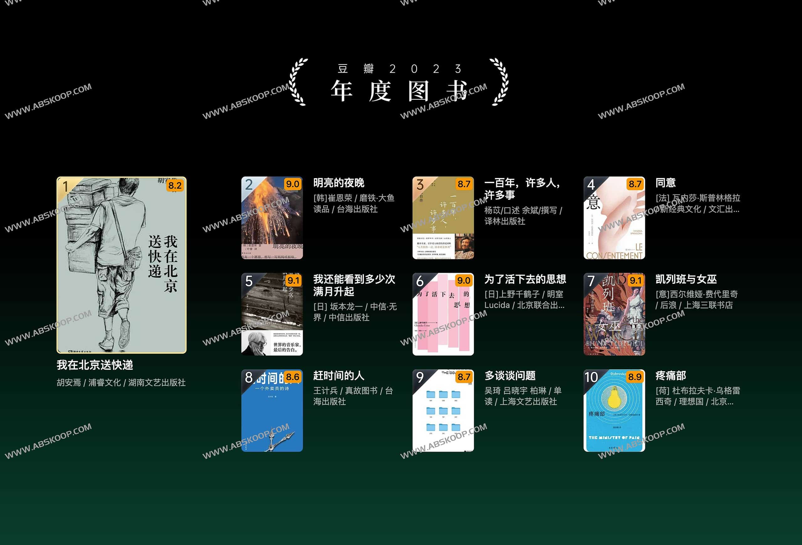 2023 年豆瓣高分书单：精选年度口碑佳作，分领域剖析阅读价值