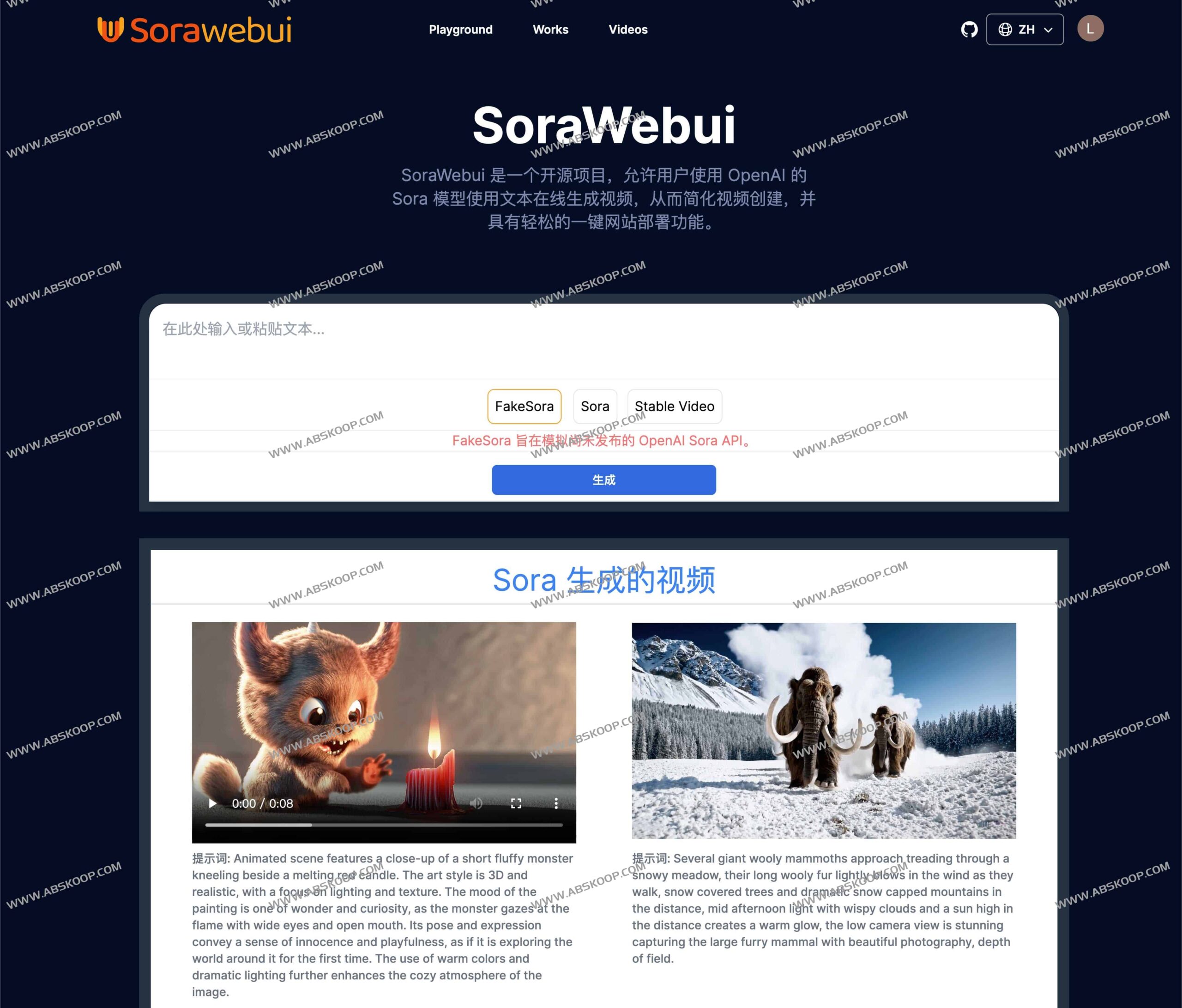 想在浏览器里直接用 Sora 生成视频?试试这个开源的 WebUI 客户端 想在浏览器里直接用 Sora 生成视频?试试这个开源的 WebUI 客户端