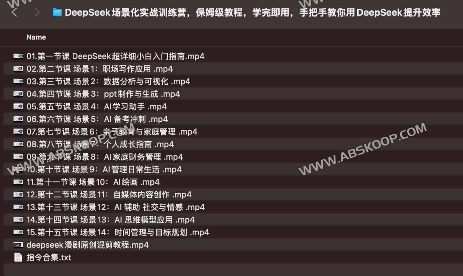 DeepSeek 场景实战指南：通过全流程案例拆解，将 AI 能力转化为实际生产力