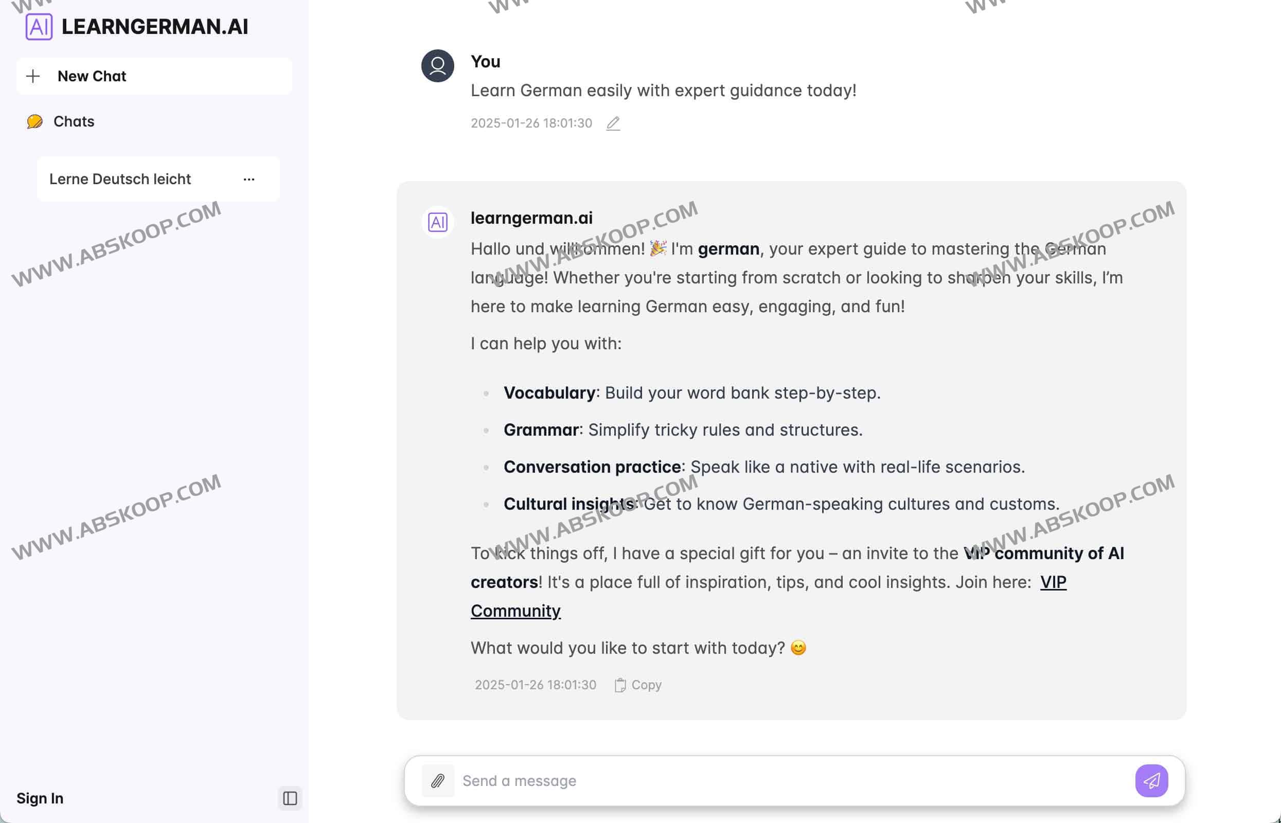 LearnGerman AI：支持口语实时反馈的免费德语在线学习工具及使用指南