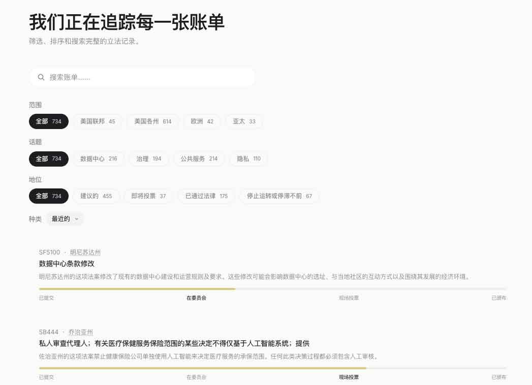 如何使用 Track Policy 追踪 AI 法案演进与数据中心分布：操作指南
