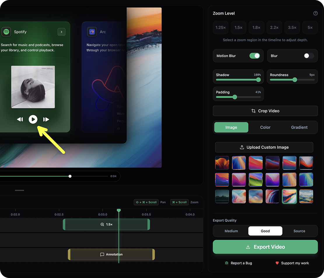 开源替代 Screen Studio：CursorLens 实现 Mac 录屏与光标特效剪辑一体化