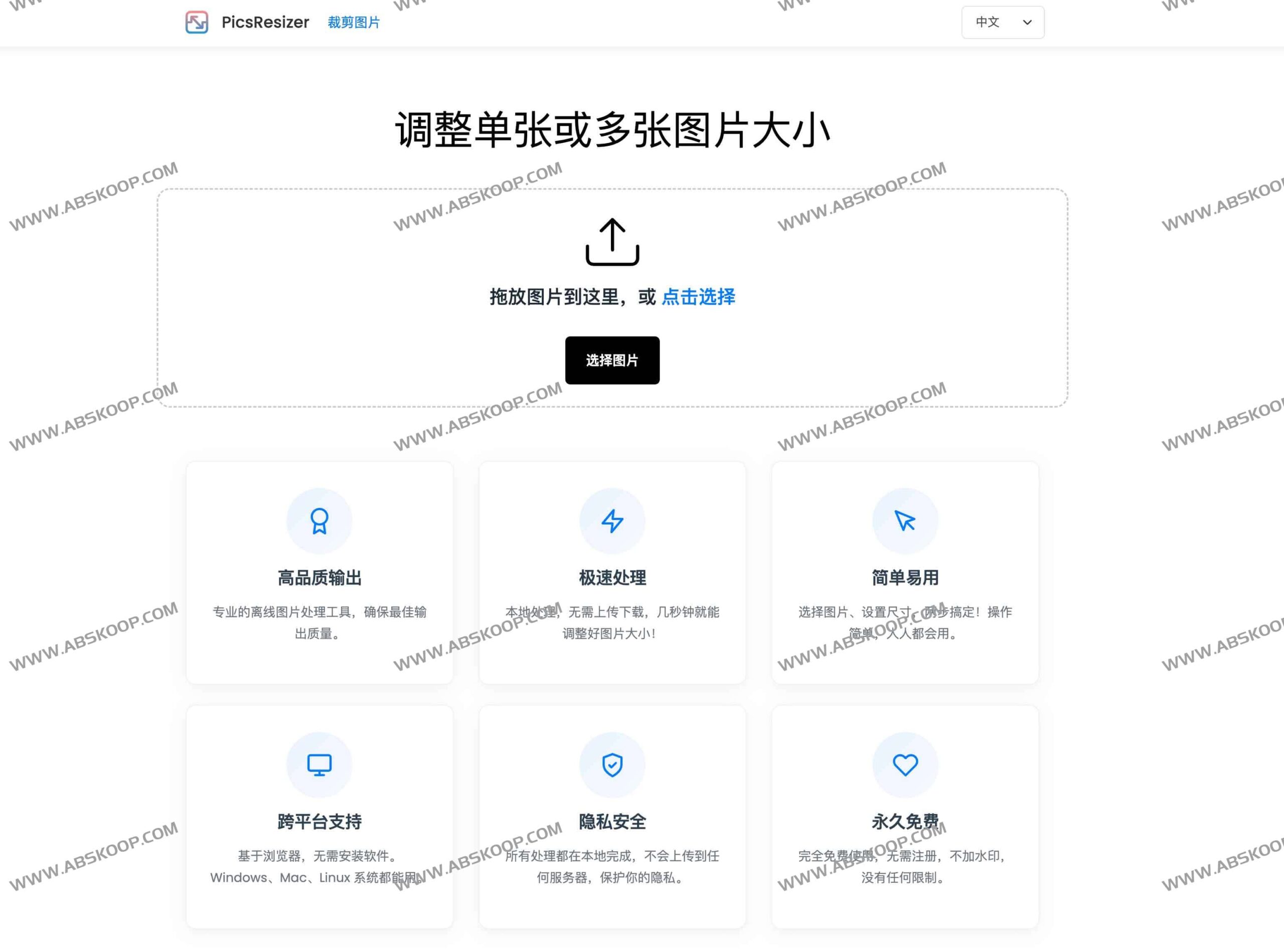 PicsResizer：高效离线批量处理图片，实现无水印本地裁剪与尺寸调整