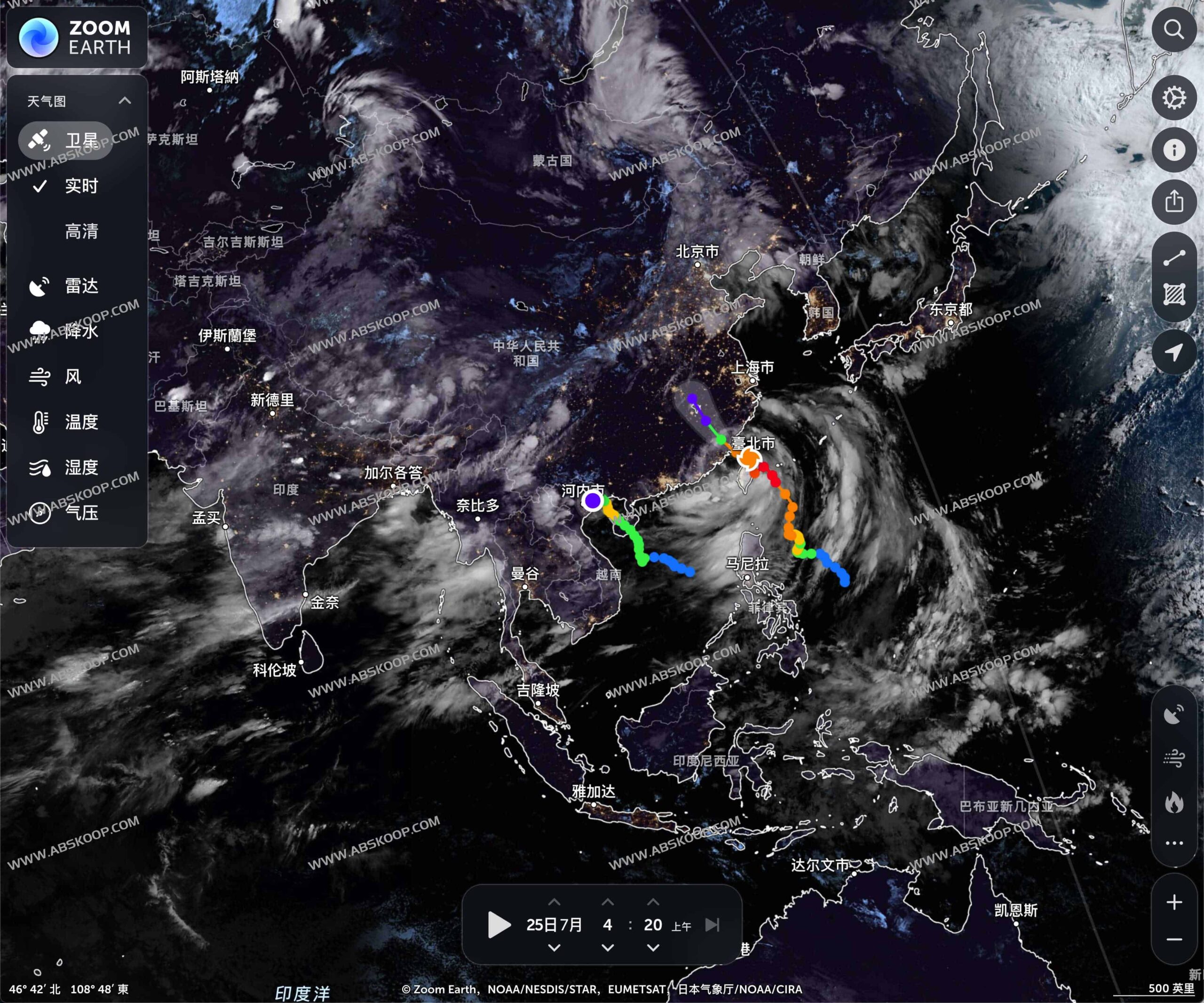 如何使用 Zoom Earth 实时监测全球天气、雨雷达与气象预报 如何使用 Zoom Earth 实时监测全球天气、雨雷达与气象预报