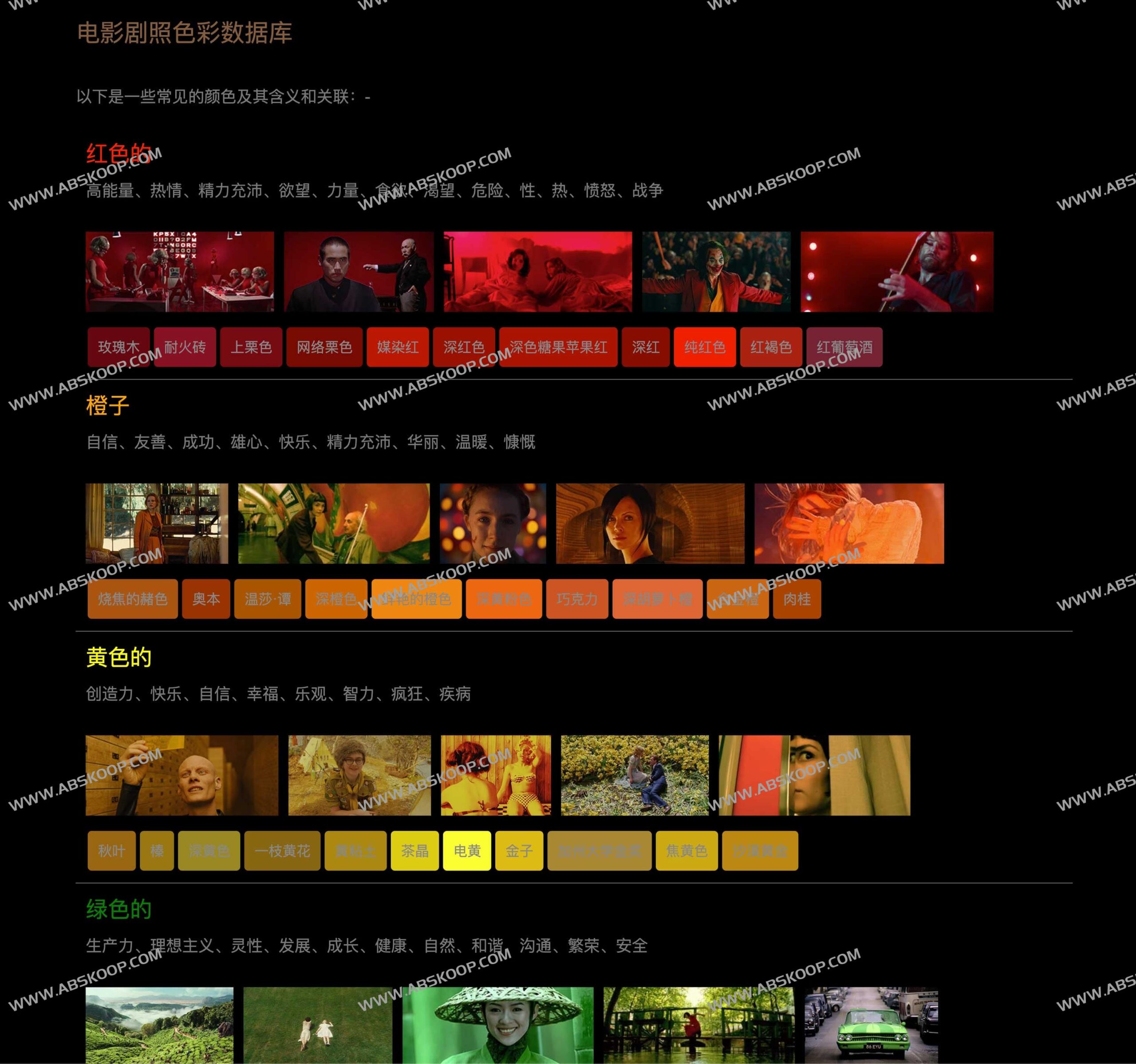 Screenmusings:专业电影色彩分析库与高分辨率剧照资源站 Screenmusings:专业电影色彩分析库与高分辨率剧照资源站