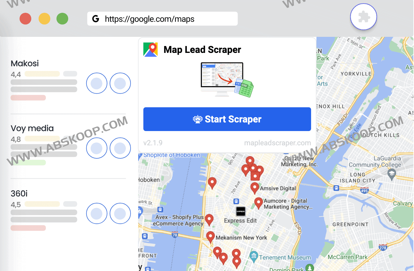 使用 Map Lead Scraper 批量提取谷歌地图商业数据的操作指南 使用 Map Lead Scraper 批量提取谷歌地图商业数据的操作指南