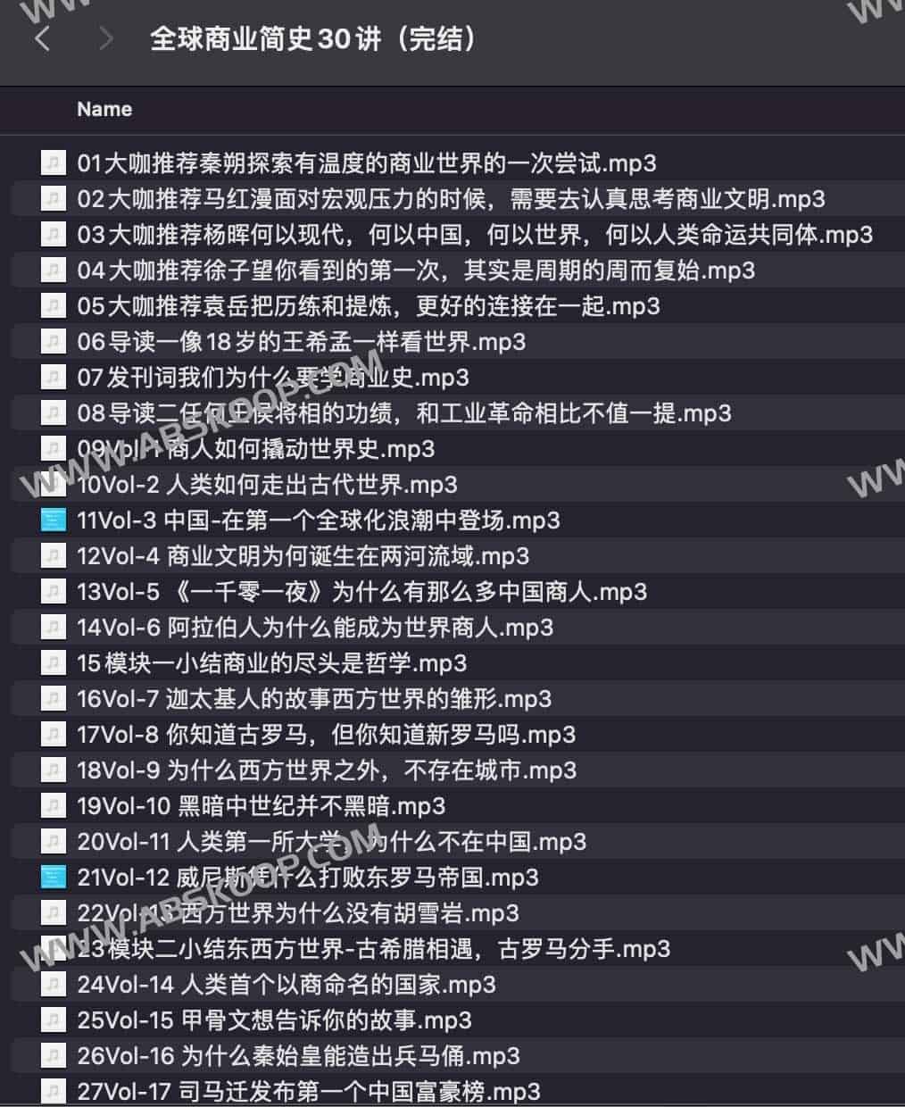 全球商业演进全记录：30 讲透视商业文明史