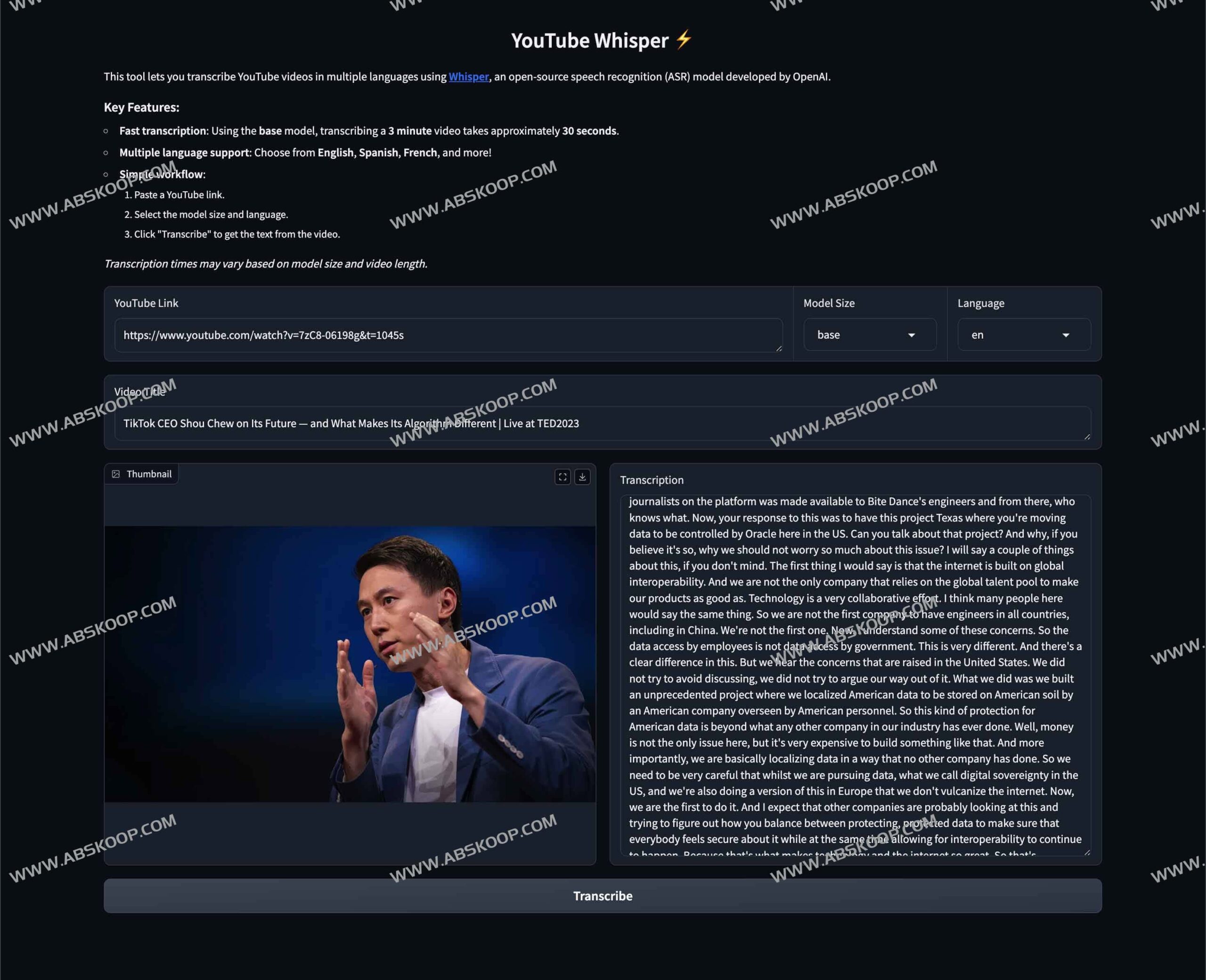 使用 Youtube-Whisper 将视频高效转换为文字的实操步骤 使用 Youtube-Whisper 将视频高效转换为文字的实操步骤