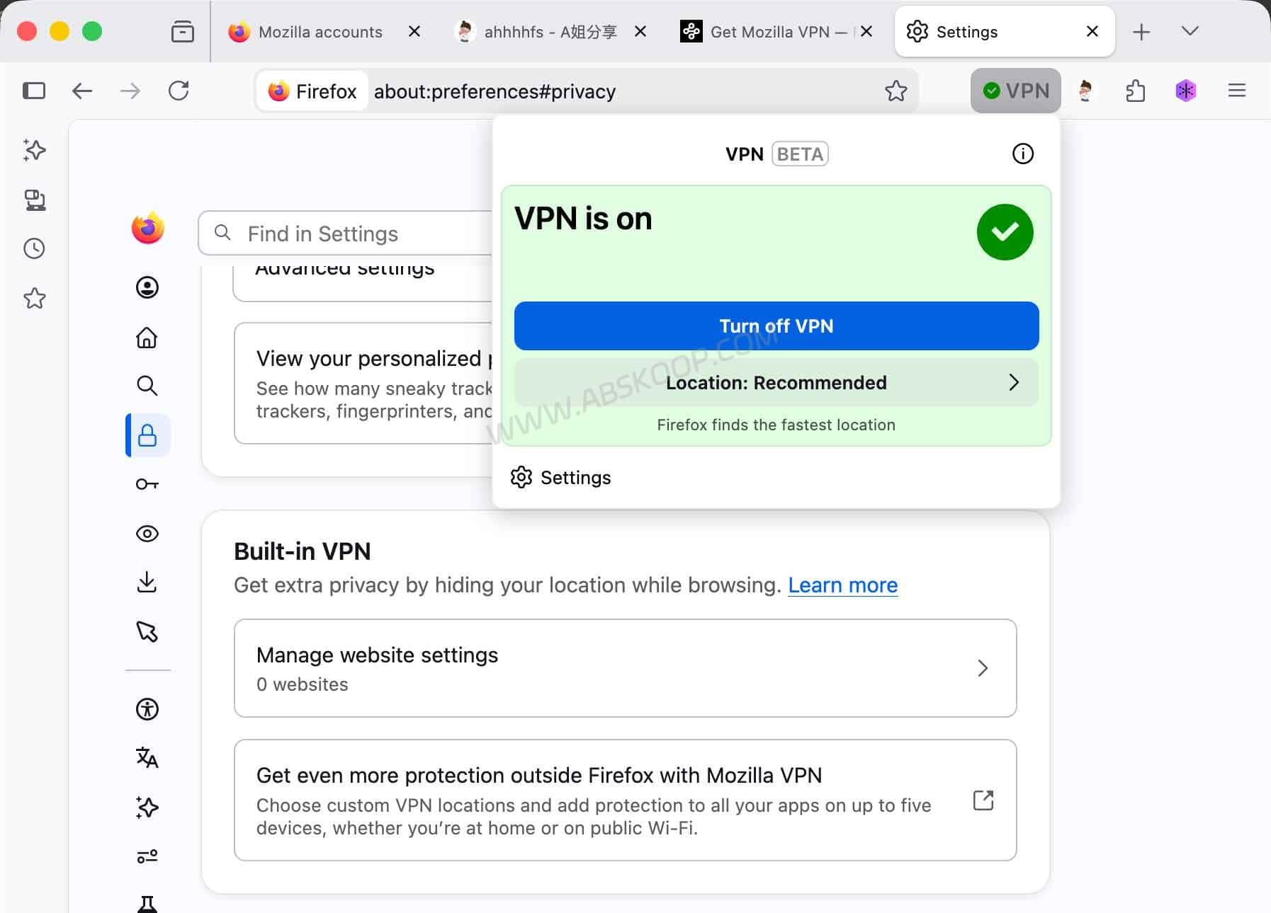 想在浏览器中快速隐藏 IP 却不想安装插件?Firefox 内置 VPN 现已推送,但其保护范围仅限于浏览器流量 想在浏览器中快速隐藏 IP 却不想安装插件?Firefox 内置 VPN 现已推送,但其保护范围仅限于浏览器流量